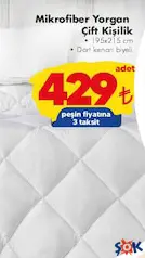 MİKROFİBER YORGAN ÇİFT KİŞİLİK fiyat ve kampanya bilgisi